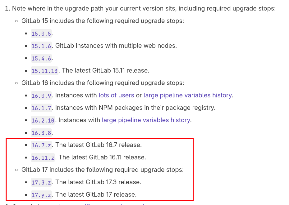 Gıtlab surum guncelleme stopları