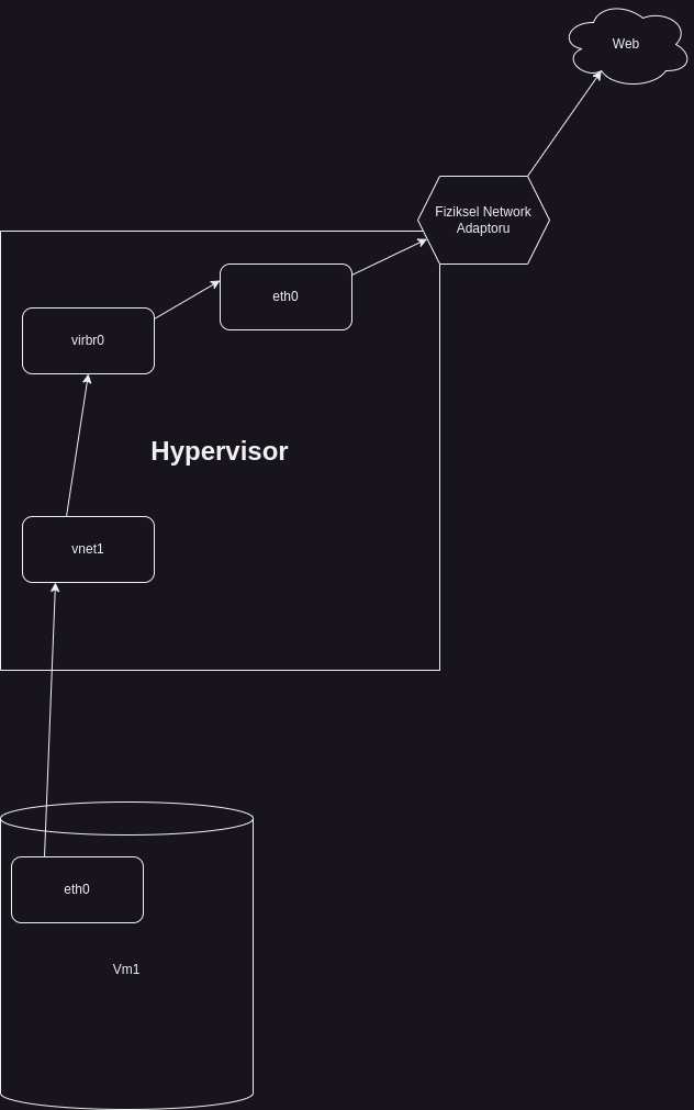 libvirt default bridge yapisi